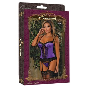 Corset Exposed Black Lilac (M) by Exposed, Bustiers & Corsets - Ref: S4005028, Price: 22,99 €, Discount: %