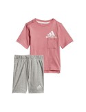 Ensemble de Sport pour Enfants Adidas Badge of Sport Summer Corail | Tienda24 Tienda24.eu