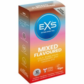 Preservativos EXS Mixed Chocolate Cauda Morango Pastilha Elástica 12 Unidades de EXS, Preservativos masculinos - Ref: S400529...