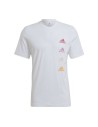 Men’s Short Sleeve T-Shirt Adidas Essentials Gradient White | Tienda24 Tienda24.eu