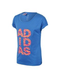 Maglia a Maniche Corte per Bambini Adidas Young Ling Azzurro da Adidas, Bambina - Ref: S6435078, Precio: 15,29 €, Descuento: %