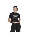 Women’s Short Sleeve T-Shirt Reebok Cropped Identity Black | Tienda24 Tienda24.eu