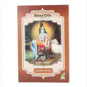 Tintura Permanente Radhe Shyam Shyam Henna Henna In polvere Castano Scuro (100 gr) di Radhe Shyam, Colore permanente - Rif: S...