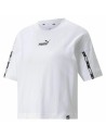 Women’s Short Sleeve T-Shirt Puma Power Tape Cropped White | Tienda24 Tienda24.eu