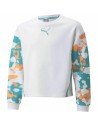 Sweatshirt ohne Kapuze für Mädchen Puma Alpha Crew G Weiß | Tienda24 Tienda24.eu