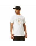 Herren Kurzarm-T-Shirt New Era MLB Metallic Grapich Print Dodger Weiß | Tienda24 Tienda24.eu