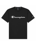 Camiseta de Manga Corta Champion Crewneck Script Logo M Negro | Tienda24 Tienda24.eu