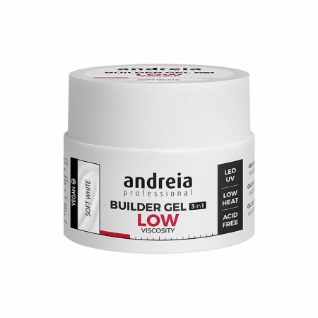 Vernis à ongles en gel Builder Low Viscosity Andreia Professional Builder Blanc (44 g) de Andreia, Vernis gels semi-permanent...