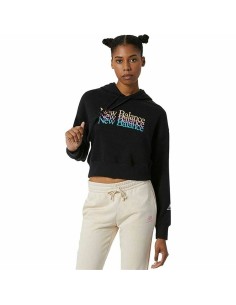 Felpa con Cappuccio Donna New Balance Essentials Celebrate W Nero da New Balance, Donna - Ref: S6442214, Precio: 55,44 €, Des...