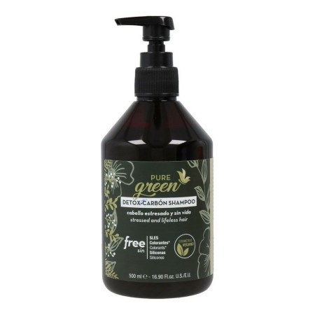 Shampooing Pure Green Detox Carbon (500 ml) de Pure Green, Shampooings - Réf : S4257646, Prix : 20,57 €, Remise : %