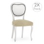 Housse de Chaise Eysa THOR Beige 50 x 5 x 50 cm 2 Unités de Eysa, Housses de chaise de salle à manger - Réf : D1607746, Prix ...