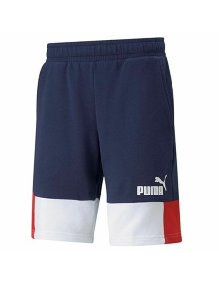 Pantalones Cortos Deportivos para Hombre Puma Essentials+ Block Azul oscuro | Tienda24 Tienda24.eu