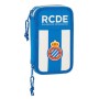 Double Pencil Case RCD Espanyol Blue White 12.5 x 19.5 x 4 cm (28 Pieces) | Tienda24 - Global Online Shop Tienda24.eu