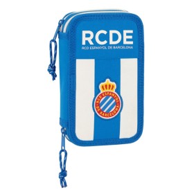 Doppel-Federtasche RCD Espanyol Blau Weiß 12.5 x 19.5 x 4 cm (28 Stücke) von RCD Espanyol, Federmäppchen - Ref: S4300141, Pre...