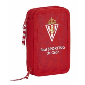 Plumier double Real Sporting de Gijón Rouge 12.5 x 19.5 x 4 cm (28 Pièces) de Real Sporting de Gijón, Trousses - Réf : S43002...