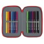 Double Pencil Case Real Sporting de Gijón Red 12.5 x 19.5 x 4 cm (28 Pieces) by Real Sporting de Gijón, Pencil cases - Ref: S...