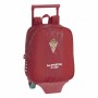 Mochila Escolar con Ruedas 805 Real Sporting de Gijón 611972280 Rojo de Real Sporting de Gijón, Mochilas infantiles - Ref: S4...