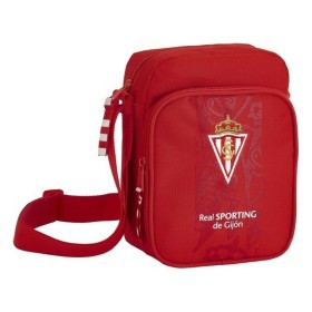 Sac bandoulière Real Sporting de Gijón Rouge (16 x 22 x 6 cm) de Real Sporting de Gijón, Sacs bandoulière - Réf : S4301212, P...