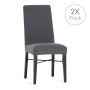 Housse de Chaise Eysa BRONX Gris foncé 50 x 55 x 50 cm 2 Unités de Eysa, Housses de chaise de salle à manger - Réf : D1607817...