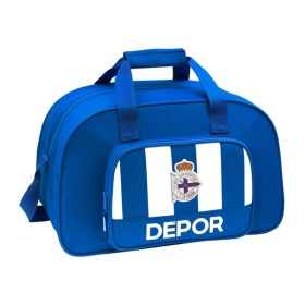 Borsa da Palestra R. C. Deportivo de La Coruña Azzurro Bianco (40 x 24 x 23 cm) di R. C. Deportivo de La Coruña, Borse sporti...