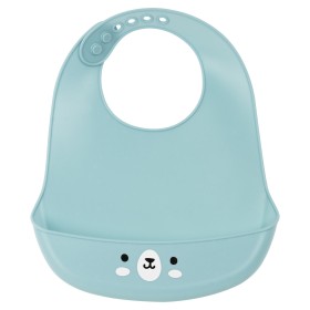 Bib Safta Bear Silicone Light Blue (21 x 2 x 26 cm) by Safta, Food storage - Ref: S4304187, Price: 6,44 €, Discount: %