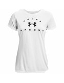 T-shirt à manches courtes femme Under Armour Tech Solid Blanc | Tienda24 Tienda24.eu