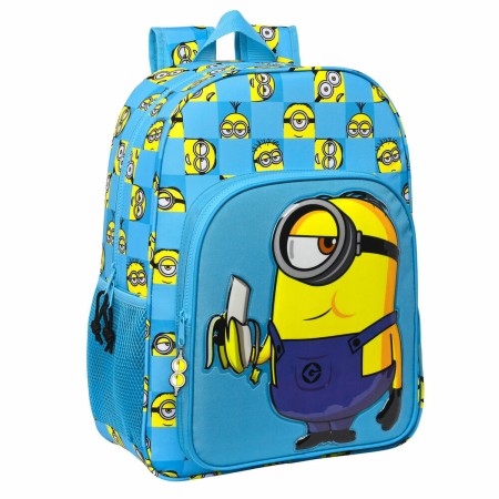 School Bag Minions Minionstatic Blue (33 x 42 x 14 cm) by Minions, Children's Backpacks - Ref: S4306292, Price: 29,15 €, Disc...