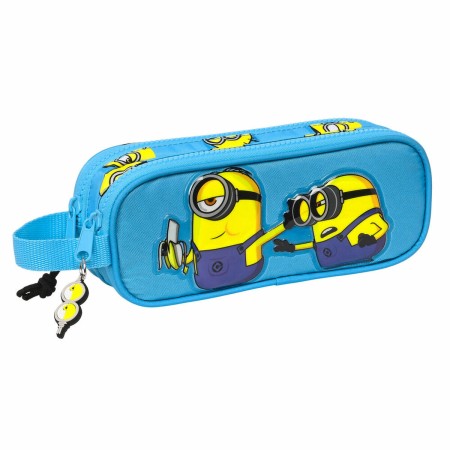 Trousse Fourre-Tout Double Minions Minionstatic Bleu (21 x 8 x 6 cm) de Minions, Trousses - Réf : S4306297, Prix : 10,02 €, R...