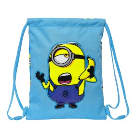 Backpack with Strings Minions Minionstatic Blue (26 x 34 x 1 cm) by Minions, School Bags - Ref: S4306301, Price: 11,39 €, Dis...