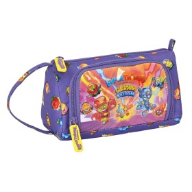 School Case with Accessories SuperThings Guardians of Kazoom Yellow Purple (32 Pieces) by SuperThings, Pencil cases - Ref: S4...