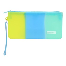 Astuccio Scuola Safta Azzurro Verde Giallo (21 x 10.5 x 2 cm) di Safta, Porta penne - Rif: S4306486, Prezzo: 5,43 €, Sconto: %