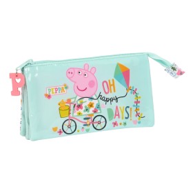 Dreifaches Mehrzweck-Etui Peppa Pig Cosy corner Hellblau (22 x 12 x 3 cm) von Peppa Pig, Federmäppchen - Ref: S4306501, Preis...