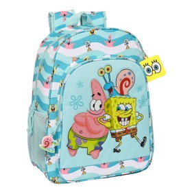 Zaino Scuola Spongebob Stay positive Azzurro Bianco (33 x 42 x 14 cm) di Spongebob, Zainetti per bambini - Rif: S4306509, Pre...