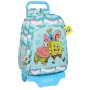 School Rucksack with Wheels Spongebob Stay positive Blue White (33 x 42 x 14 cm) by Spongebob, Children's Backpacks - Ref: S4...