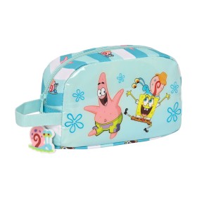 Thermo-Vesperbox Spongebob Stay positive Blau Weiß (21.5 x 12 x 6.5 cm) von Spongebob, Lagerung von Lebensmitteln - Ref: S430...