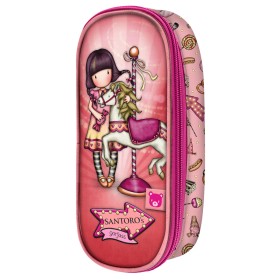 School Case Gorjuss Carousel Salmon (10 x 23 x 6 cm) by Gorjuss, Pencil cases - Ref: S4306632, Price: 8,53 €, Discount: %