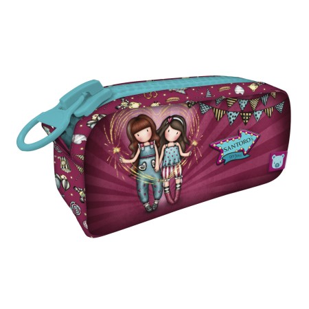 School Toilet Bag Gorjuss Fireworks Maroon (21.5 x 10.5 x 7 cm) by Gorjuss, Cosmetic Cases - Ref: S4306695, Price: 9,29 €, Di...