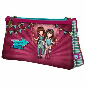 Double Carry-all Gorjuss Fireworks Maroon (21.5 x 11,5 x 5 cm) by Gorjuss, Cosmetic Cases - Ref: S4306720, Price: 9,49 €, Dis...