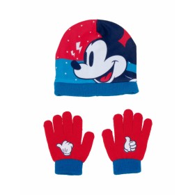 Gorro e Luvas Mickey Mouse Happy smiles Azul Vermelho de Mickey Mouse, Conjunto de cachecol, gorro e luvas - Ref: S4307232, P...