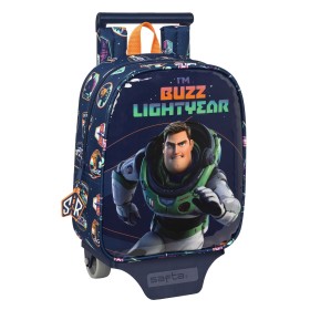 Mochila Escolar com Rodas Buzz Lightyear Azul Marinho (22 x 27 x 10 cm) de Buzz Lightyear, Mochilas infantis - Ref: S4307241,...