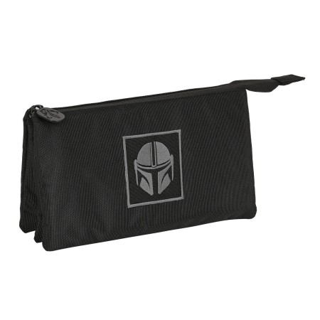 Trousse Fourre-Tout Triple The Mandalorian Noir (22 x 12 x 3 cm) de The Mandalorian, Trousses - Réf : S4307267, Prix : 10,53 ...