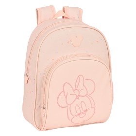 School Bag Minnie Mouse Baby Pink (28 x 34 x 10 cm) by Minnie Mouse, Children's Backpacks - Ref: S4307278, Price: 16,55 €, Di...