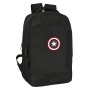 Rucksack for Laptop and Tablet with USB Output Capitán América Black | Tienda24 - Global Online Shop Tienda24.eu