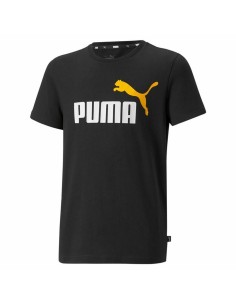 Camiseta de Manga Corta Infantil Puma Alpha AOP Negro | Tienda24 Tienda24.eu