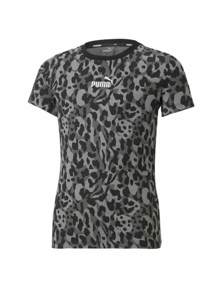 Camiseta de Manga Corta Infantil Puma Alpha AOP Negro | Tienda24 Tienda24.eu