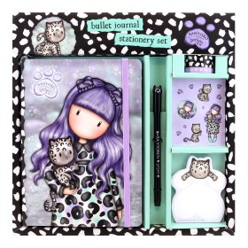 Set de Papelaria Gorjuss Smitten kitten Roxo Preto Branco de Gorjuss, Conjuntos de material escolar - Ref: S4307483, Preço: 1...