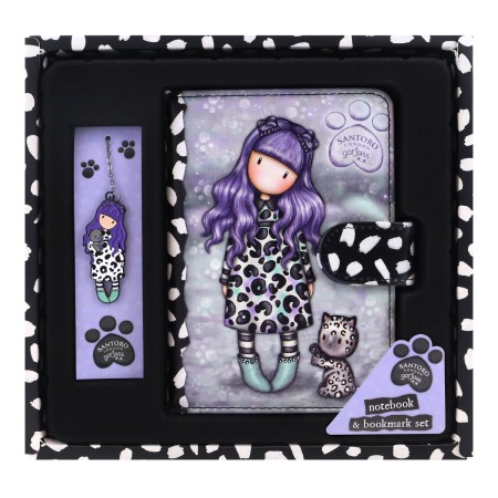 Ensemble de Papeterie Gorjuss Smitten kitten Violet Noir Blanc de Gorjuss, Kits de fournitures scolaires - Réf : S4307484, Pr...