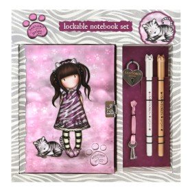 Agenda avec accessoires Gorjuss Ruby wild Gris 25 x 25 x 2.8 cm de Gorjuss, Carnets blancs & Journaux intimes - Réf : S430750...