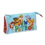 Portatodo Triple The Paw Patrol Funday Rojo Azul claro (22 x 12 x 3 cm) de The Paw Patrol, Estuches - Ref: S4307572, Precio: ...