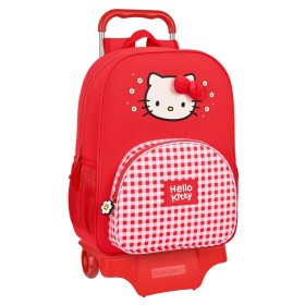 School Rucksack with Wheels Hello Kitty Spring Red (33 x 42 x 14 cm) by Hello Kitty, Children's Backpacks - Ref: S4307601, Pr...